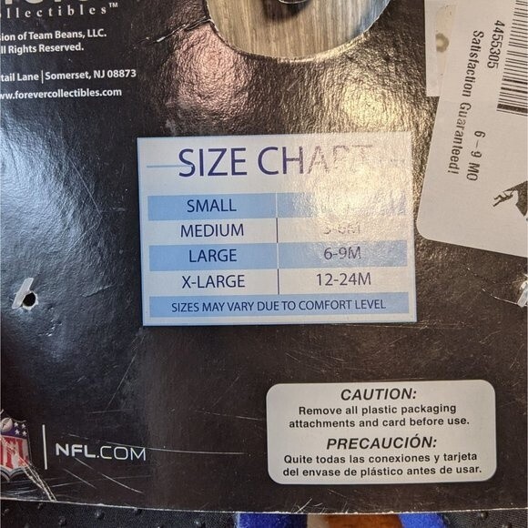 NY Giants NFL Infant Bootie Slippers NWT SZ L 6-9MO - Picture 3 of 4